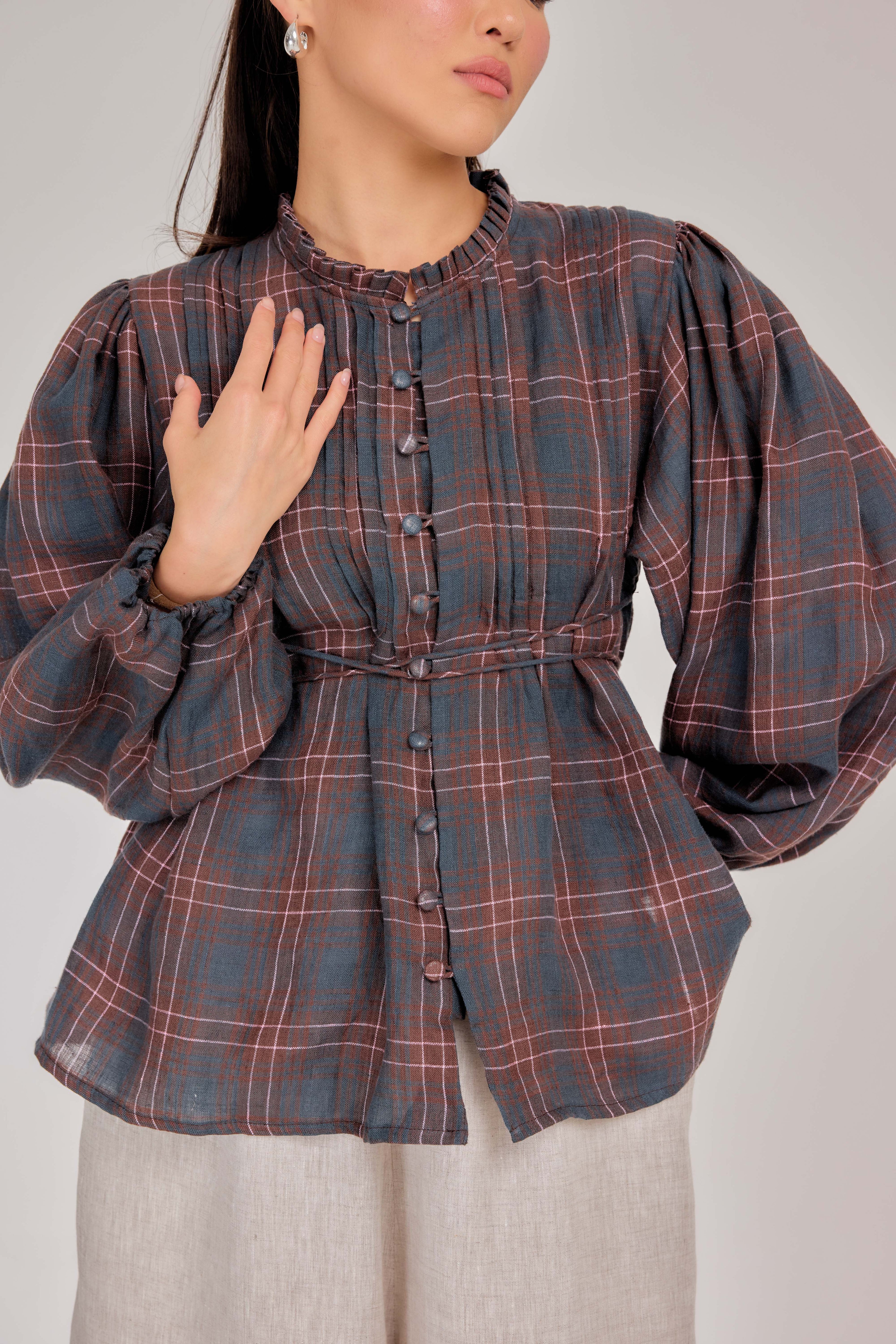 01 - Linen Blouse with Buttons