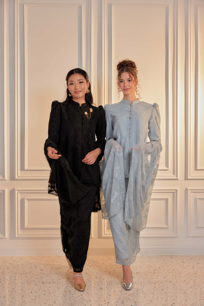 Indah Pelangi Kebarung in Hetam Manis – The Beaded Edition, Fully Lined