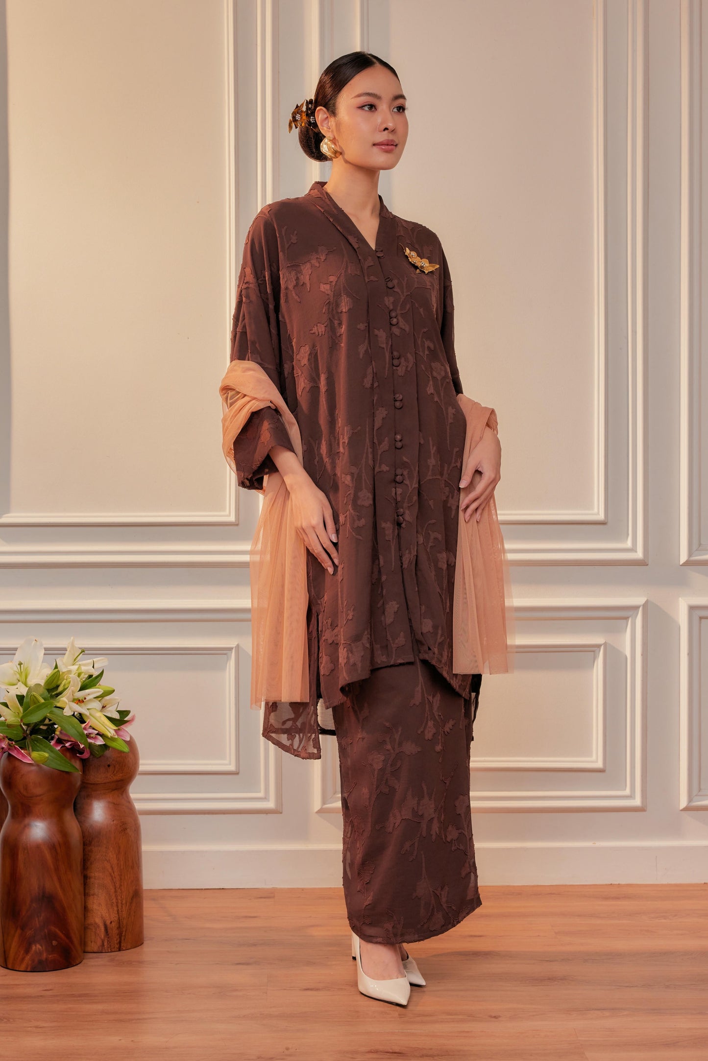 Indah Pelangi Kebaya Labuh (Fully Lined) Set