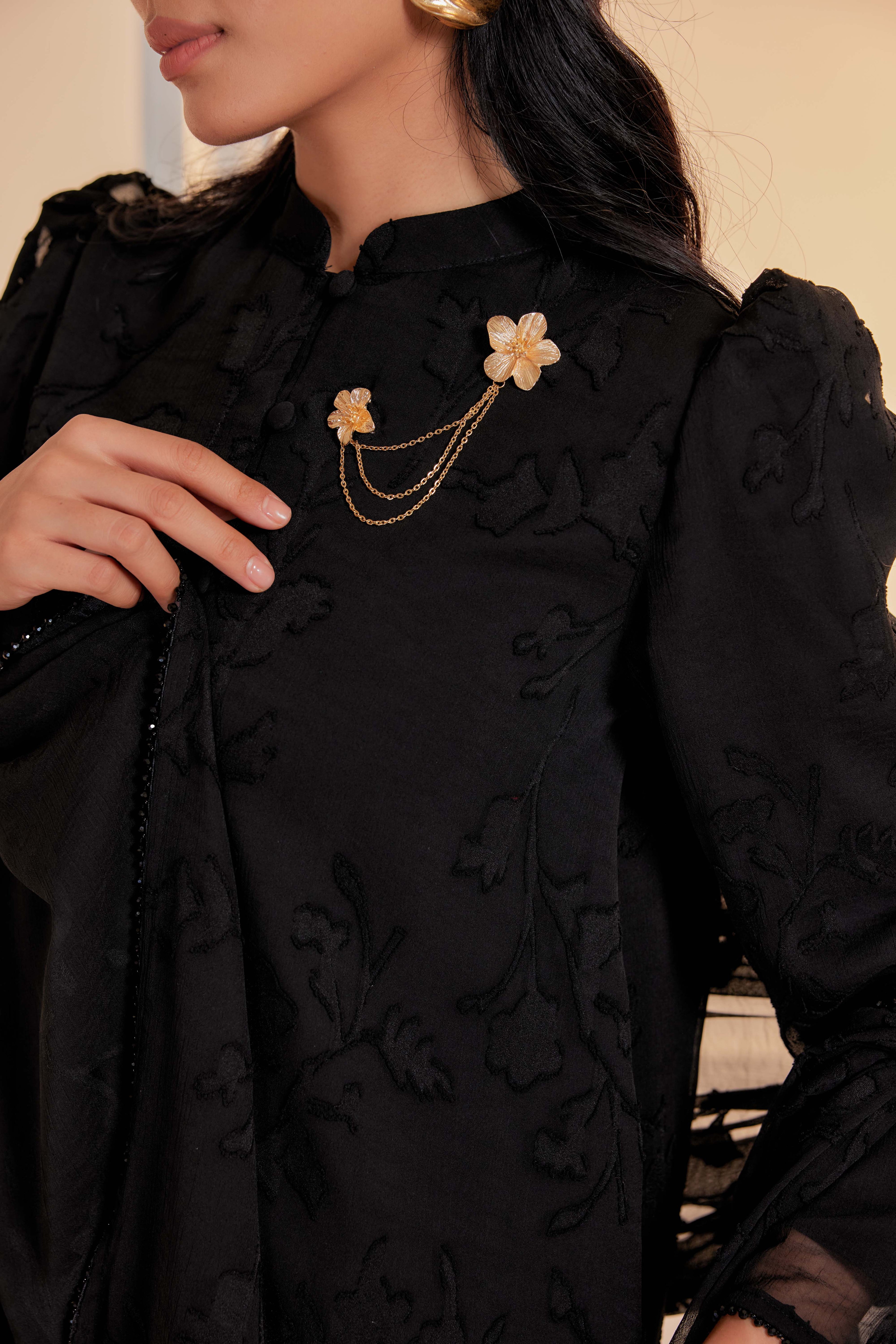 Indah Pelangi Kebarung in Hetam Manis – The Beaded Edition, Fully Lined